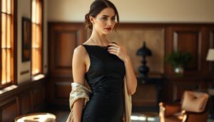 czarna sukienka stylizacja