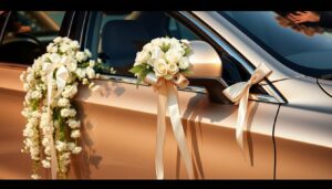 jak zrobić dekorację samochodu do ślubu