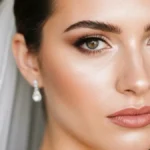 Makijaż ślubny 2026 - panna młoda z naturalnym rozświetlonym makijażem w stylu glowy skin