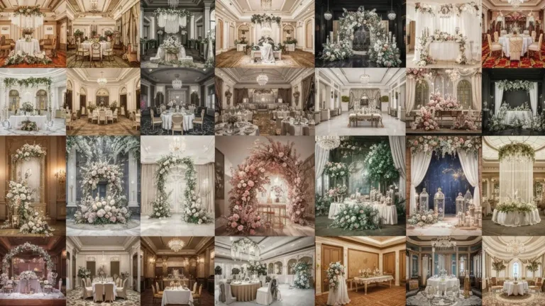 Wesele tematyczne z różnymi motywami: boho, vintage, glamour, klasyczne i minimalistyczne dekoracje sali weselnej